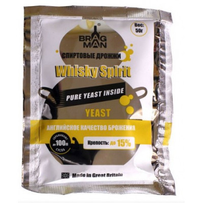 Спиртовые дрожжи Bragman Whisky Spirit, 50 г