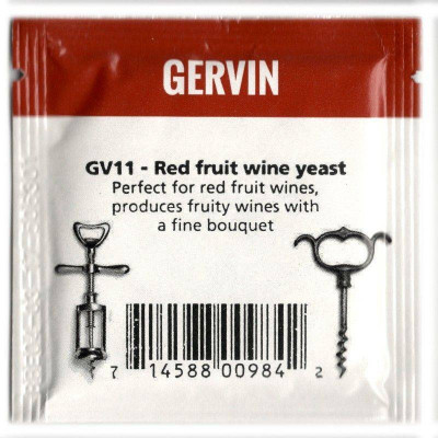 Винные дрожжи Gervin "Red Fruit Wine GV11", 5 г