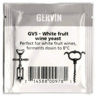 Винные дрожжи Gervin "White Fruit Wine GV5", 5 г