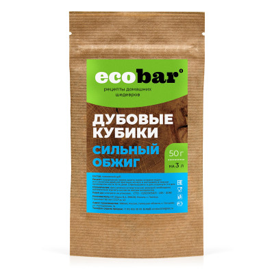 Дубовые кубики сильный обжиг 50 g EB