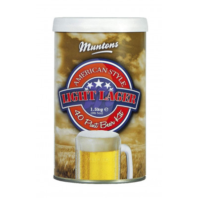 Охмеленный солодовый экстракт Muntons "American Light Lager", 1,5 кг